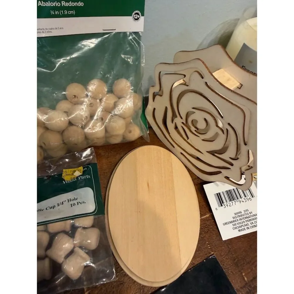 wooden craft lot